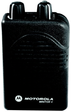 Motorola Minitor V, Low Band, 33-49 Mhz, 2 Frequency, Tone, Voice, Vibrate & Stored Voice.